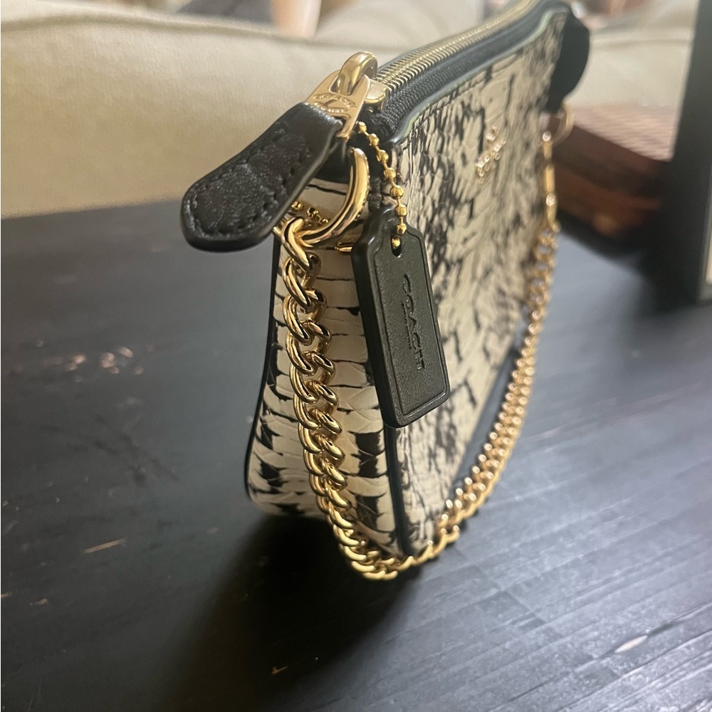 Never Used Coach Nolita Wristlet. Snake Embroidered Leather - Picture 2 of 8